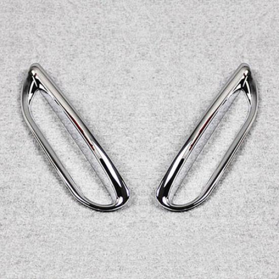 1Pair ABS Chrome Rear Fog Light Lamp Cover Trim For Nissan Qashqai J11 2014-2016
