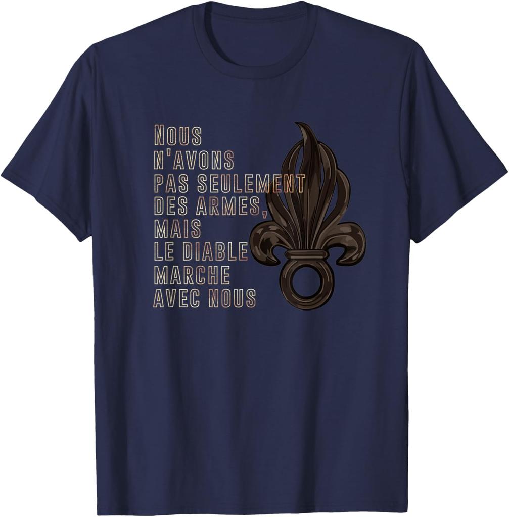 French Legion Song Quote  2nd REP Men TShirt Short Sleeve Casual 100 Cotton Shirt