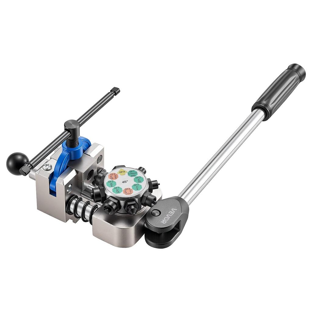 Professionelles Bremsleitungs-Bördelwerkzeug, 45-Grad-Doppelbördel-Blasenbördel-Werkzeugsatz für 4,76 mm, 6,35 mm, 7,94 mm, 9,52 mm Kupfer-Aluminium-Dünnstahlrohre