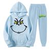 Women's Hooded Sports Tracksuit Unisex Two-Piece Running Outfits Long Sleeve Pullover Hoodies Sweatshirt+Sweatpants Set