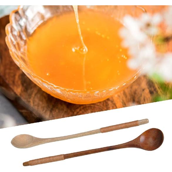 Brown Small Wooden Spoons, Small Soup Spoons Serving Spoons Wooden Teaspoon for Coffee Tea Jam Bath Salts Dessert Cake Ice Cream Antipasto