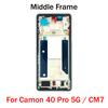 Middle Frame For Tecno Camon 40 Pro 5G CM7 LCD Front Frame Housing Bezel Side Frame Repair Parts