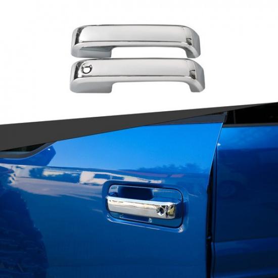 Chrome Exterior Door Handle Cover Trim For Ford F150 2Door 2015- No Smrt KH