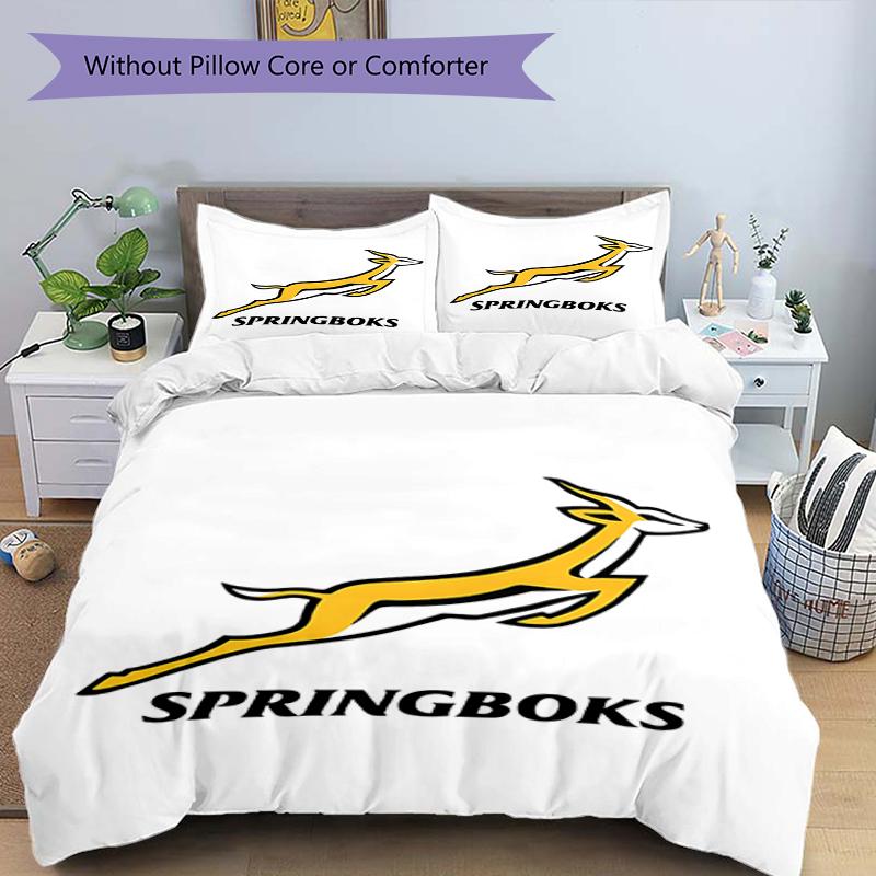 3pcs Springboks Bedding Set Duvet Cover Closure Includes 1 Duvet Cover & 2 Pillowcases, Soft and Comfortable for All Seasons.