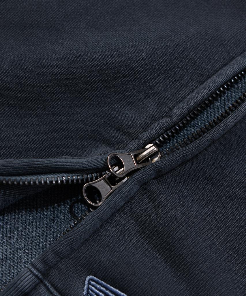 Phyps Motorcycle Pigment Hoodie Zip-Up Navy