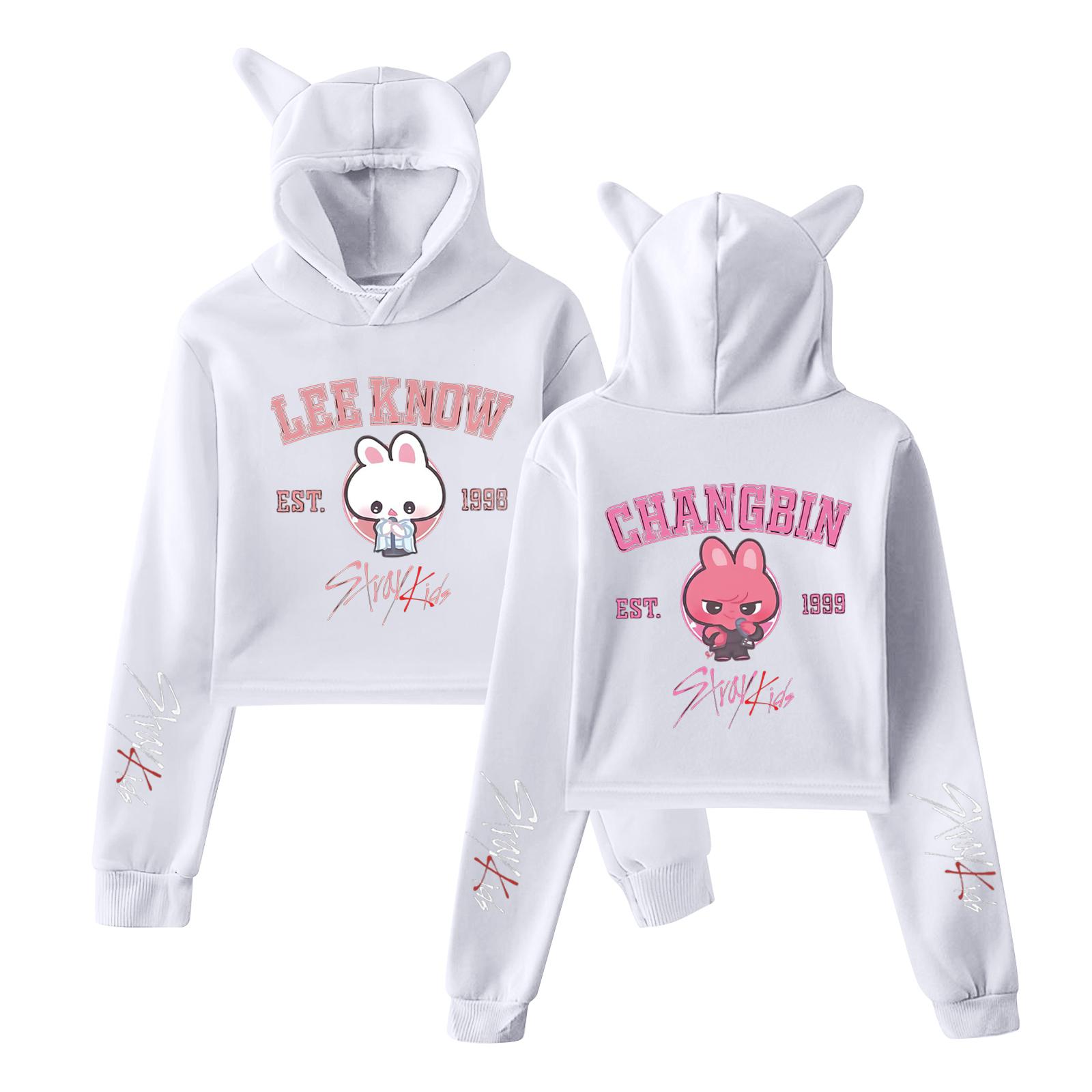 

Стильный женский худи-пуловер с капюшоном и принтом Stray Kids, трендовый топ с длинным рукавом. XL