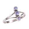 Natural Tanzanite Gemstone 925 Solid Sterling Silver Jewelry Ring Size 9 I3u68