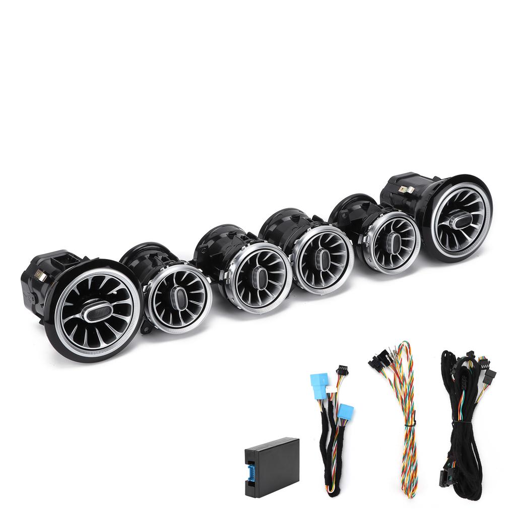 6 Stück 64 Farben LED Turbine Luftauslass Umgebungslicht Kit Ersatz für MercedesBenz E-Klasse W213