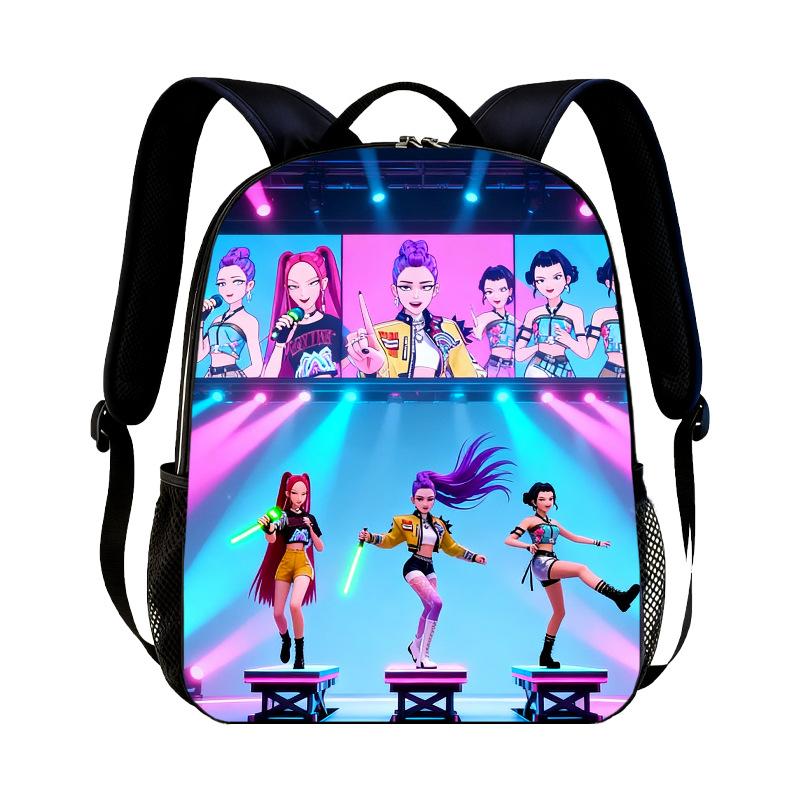 KPop Demon Hunters Cartoon Peripheral Backpack for Students Boys Girls Bags Teens Daily Backpack Travel Rucksacks Daily
