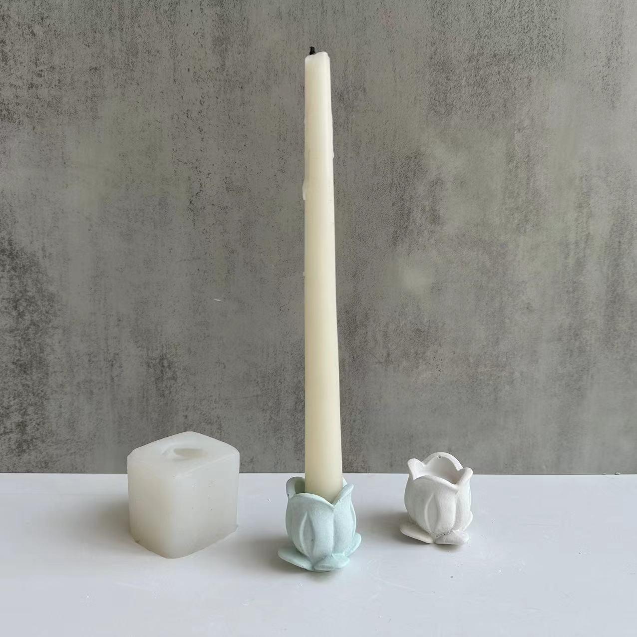 

Тюльпан с листьями силиконовая форма для свечей украшение для торта мыло гипс процесс украшение ароматерапия смола силиконовая форма