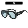 Oversized Oval Pilot Shield Sunglasses Women Big 2025 Luxury Brand Retro Y2K Punk Mirror Sun Glasses For Ladies Shades UV400