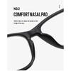 Square Frame Multifocal Photochromic Reading Glasses Men's Business Anti Blue Light Multifocal Degree Glasses Near and Away+4.0