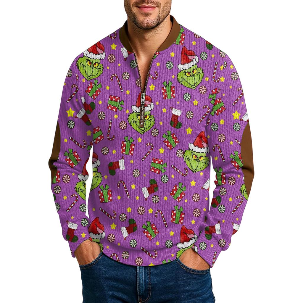 Men'S Outdoor Zipper Long Sleeved Sportswear Casual Sweatshirt