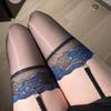 3D Oil Shiny Floral Lace Top Thigh High Stockings With Anti-slip Silicone Women Sexy Ultra Thin Transparent Intimate Underwear