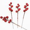 7/12 Head Foam Red Holly Berry Branch for Holiday Decor