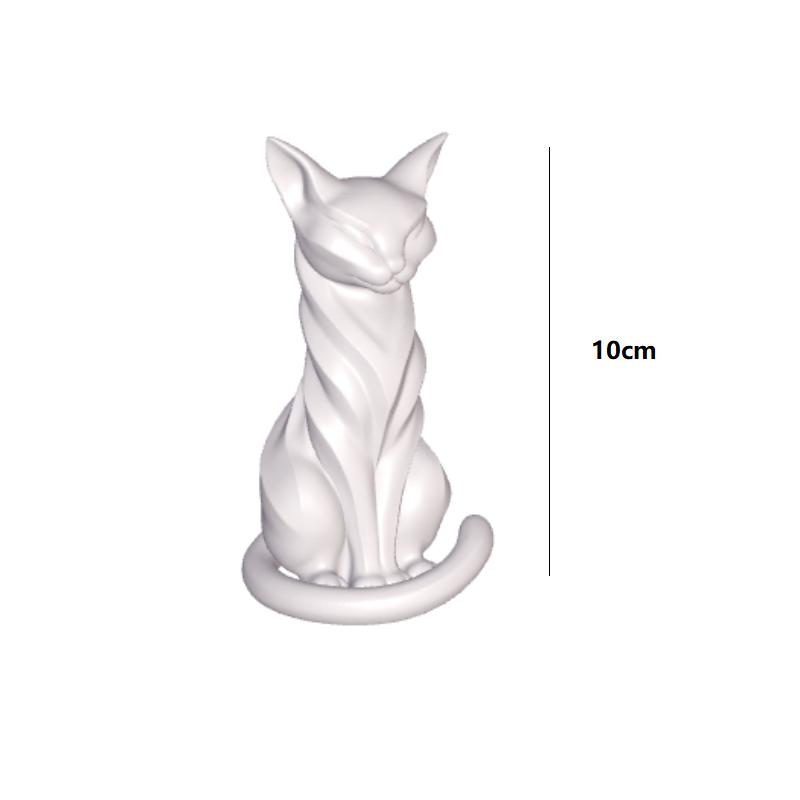 10cm A Cat Sculpture With Elegant Creative Space, European Elegant Home Art, Creating Space, European Creative Figurines
