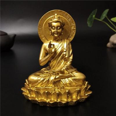 Statue de bouddha doré, Sculpture de dieu hindou, ornements artisanaux en résine, cadeaux porte-bonheur, richesse pour la décoration de la maison