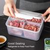 Refrigerator Meat Preservation Storage Box Food Grade Freezer Separate Frozen Meat Compartments for Kitchen Organization Boxes