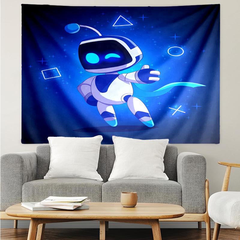 Arazzo Appeso Avventura Spaziale Astro Bot per Camera da Letto, Soggiorno, Sala Giochi, Stanza d'Arte Decorativa Arazzo da Parete Regali per le Feste e Compleanni