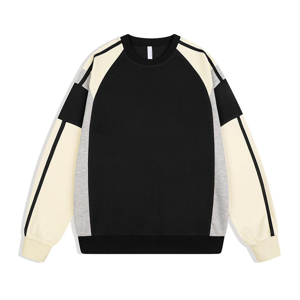 Classic Retro Sweatshirt, Round-neck Casual Sweatshirt, Loose Shoulder Sleeves, Versatile Sports Top