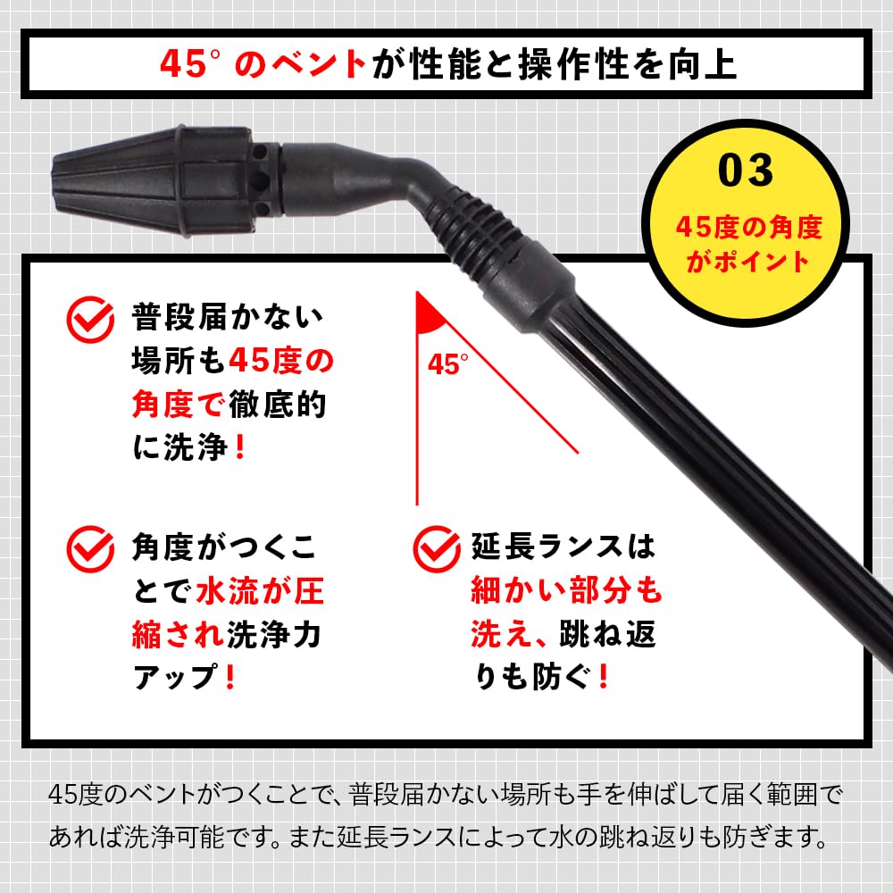 Terminal Garage Compatible 45° Vent-Lance Cyclone Jet Nozzle for Kärcher K Series Pressure Washers, 45° Angle