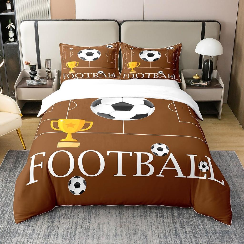 Trophy Duvet Cover Sets For Teens Kids Queen Size Quilt Covers Lightweight Down Room Decor 2 Pillowcases 1 Duvet Cover No Quilt