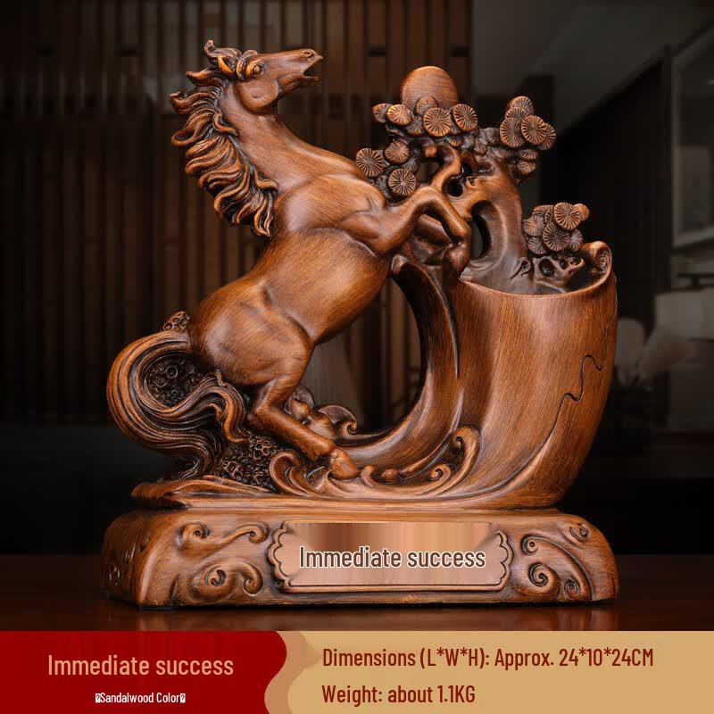 Chinese Style Horse Pen Holder Ornament