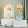 MOC Blume Sukkulente Topfpflanze Modellbaustein DIY Ewiger Strauß Zuhause Schreibtisch Pflanzen Dekoration Ziegel Mädchen Geschenk Kinderspielzeug