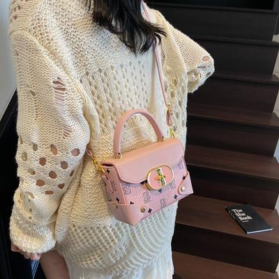 Premium Contrasting Color Small Bag Women's New Popular Versatile Messenger Bag Fashionable Portable Small Square Bag