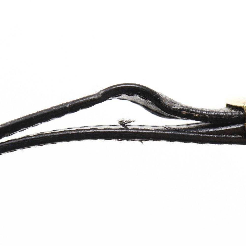 Salvatore Ferragamo Gancini Shoulder Bag Black Calfskin Women Used