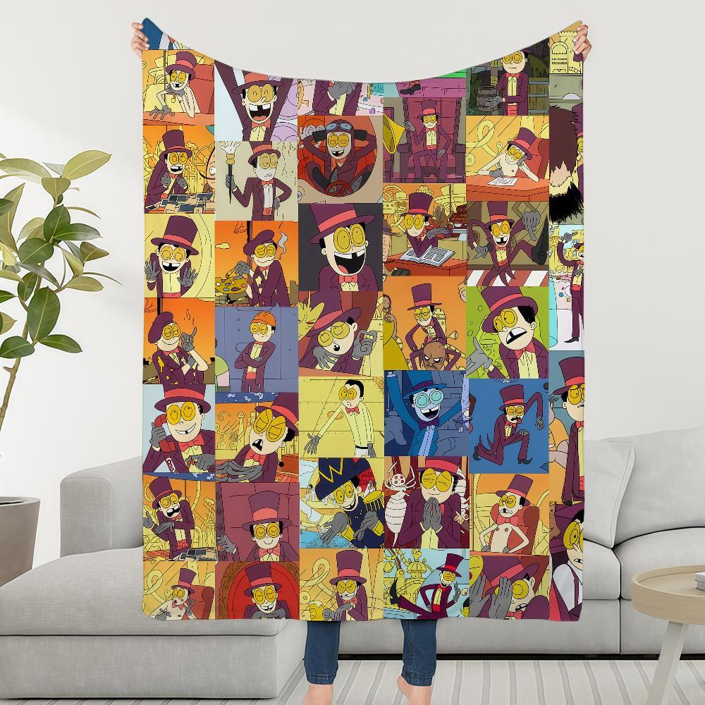 Cartoon S-Superjails Blanket Throw Super Cosy Plush Living Room Sofa Couch Childish Birthday Gifts