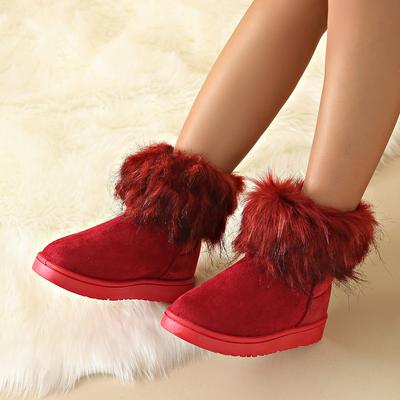 Fashion Women Boots New Fashion Thickened Fluff Snow Boots Woman Winter Warm Boots Outdoor Comfortable Soft Shoes Women Botas De Mujer