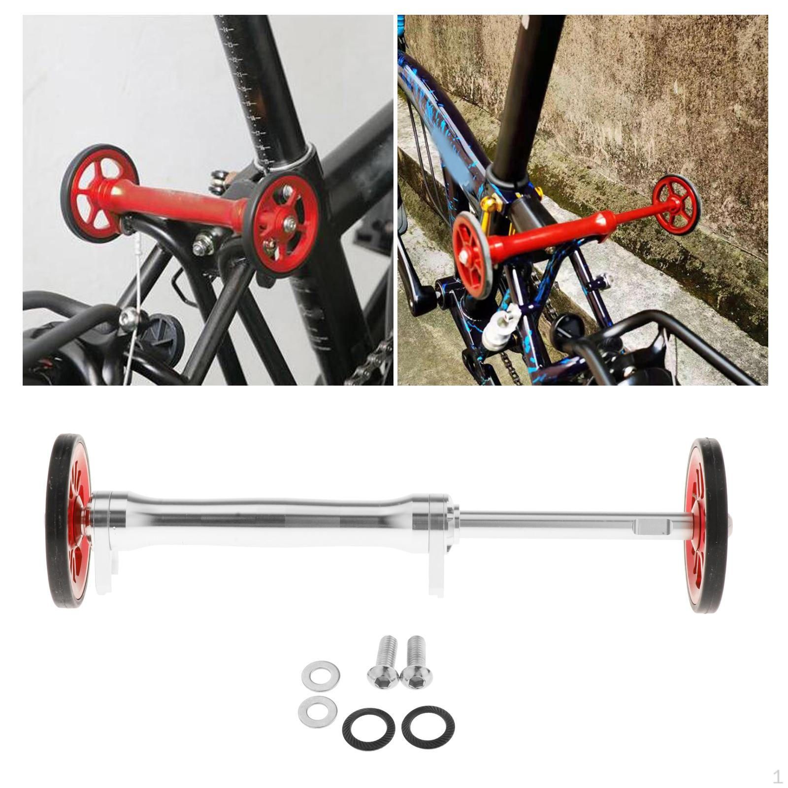 

& Extension Rod Folding Bike s Rear Racks with Spacers Components Tools Silver red