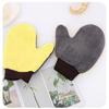 Thumb-Type Coral Fleece Car Wash Gloves, Double-Sided, Scratch-Resistant, Thickened Bear Paw Design for Multifunctional Use