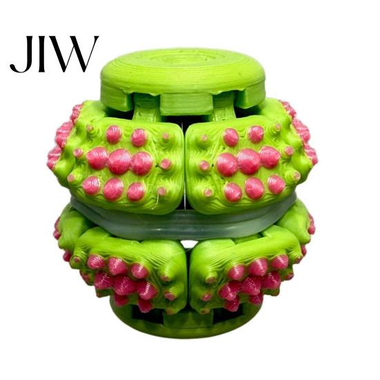 Decompression Toy Rubber Band Press Toy, Stress Anxiety Relief Fidget Spinner, 3D Anti-anxiety Printed Relaxation Desk for Kids Teens Adults