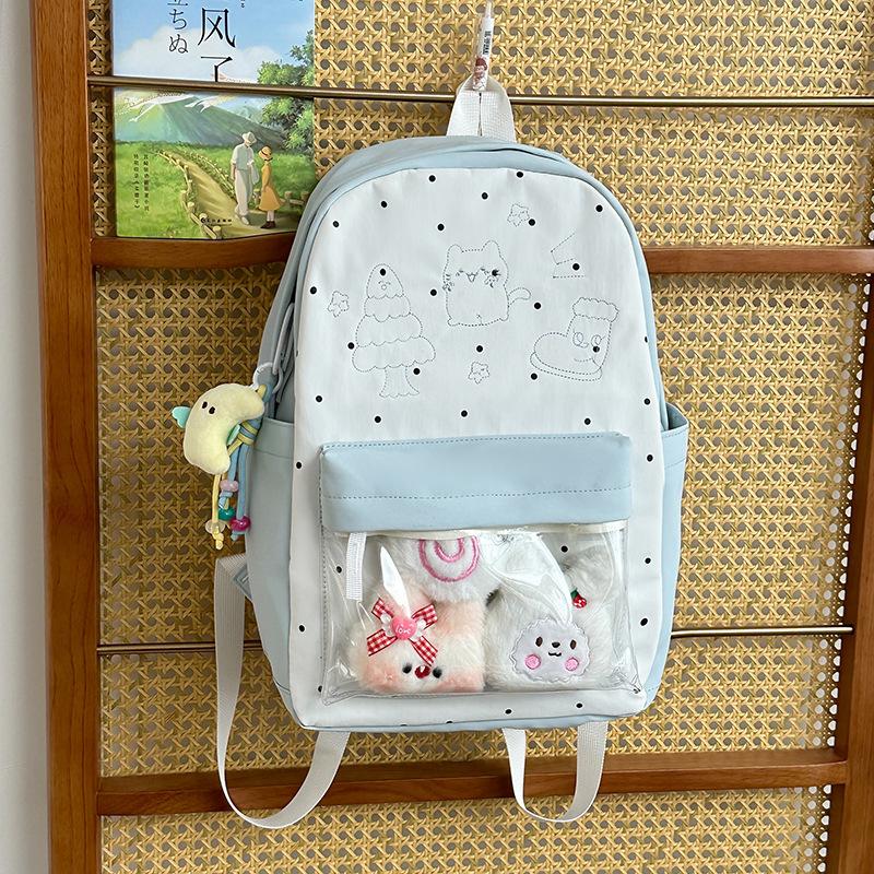 Cute Junior High School Student Schoolbag Female Campus High School Student Travel Backpack Light Small Fresh Student Backpack Tide