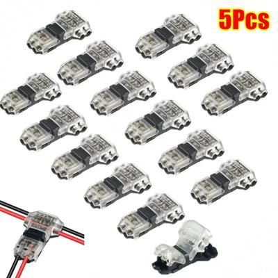 1/5Pcs 2 Pin Pluggable Wire Connector Low Voltage Terminal Clamp For for AWG 24-18 Wires Wiring