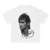 Men's Stylish Casual Pure Cotton Summer T-Shirt with Neymar Print and Crew Neck