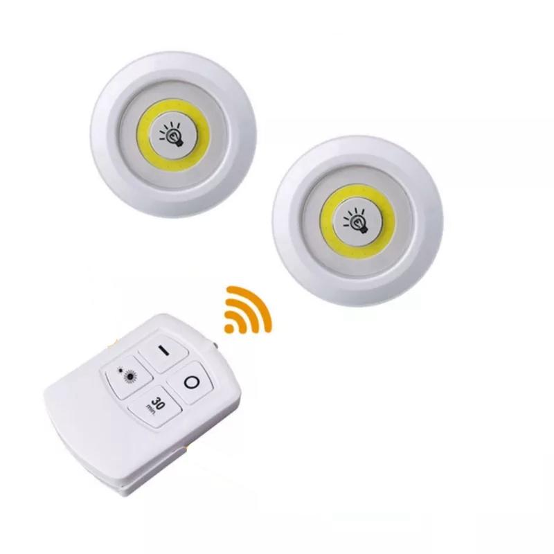 Under COB Cabinet Light LED Wireless Remote Control Dimming Wardrobe Night Lamp Home Kitchen Bedroom Bedside Lamps