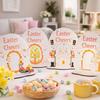 Party Supplies Cartoon Easter Bunny Decor Colorful Standing Bunny Eggs Decor Handmade Easter Table Centerpieces Holiday Party
