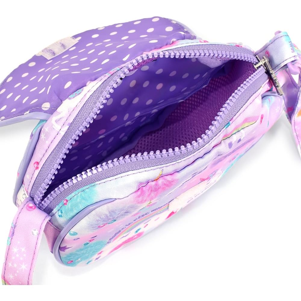 Colorful Candy Style Unicorn Fantasy Pet Pouch Bag with Adjustable Strap and Zipper Closure