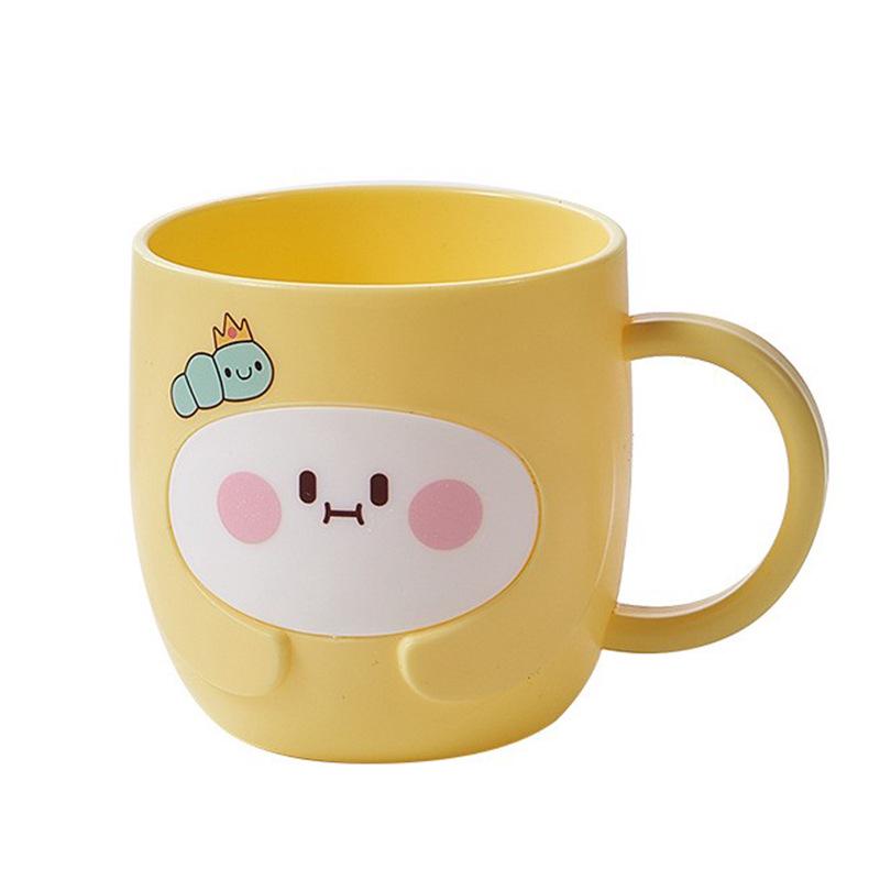 Peach Cartoon Dual-Use Cup Set: Student Back-to-School Toothbrush & Milk Cup