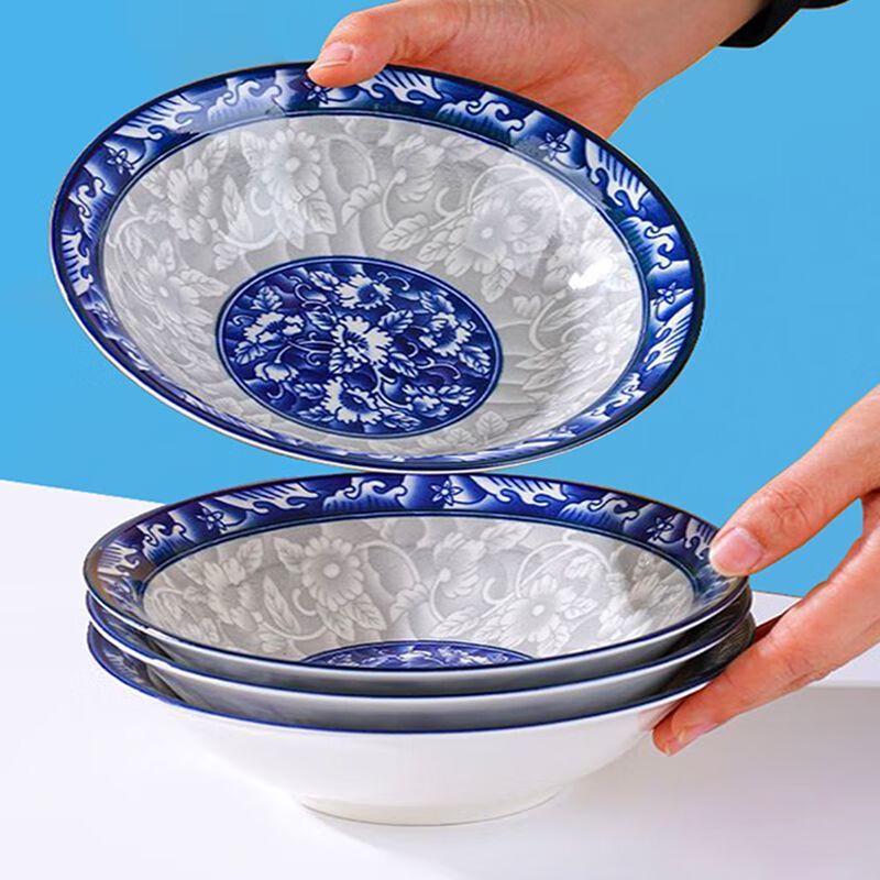 Jingdezhen Blue and White Ceramic Conical Bowl