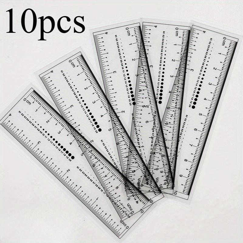 

10 шт. Misscheering Маникюр ПВХ Прозрачная Мягкая Линейка Прозрачная Карточка Шкала Может Измерять Дрель Ногтевой Магазин Специальный Инструмент Линейка 10PCS