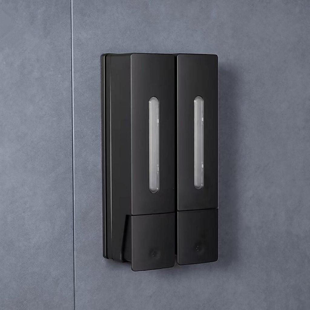400ml Wandmontierter, ohne Bohren zu befestigender Seifen- & Shampoodispenser für Hotels