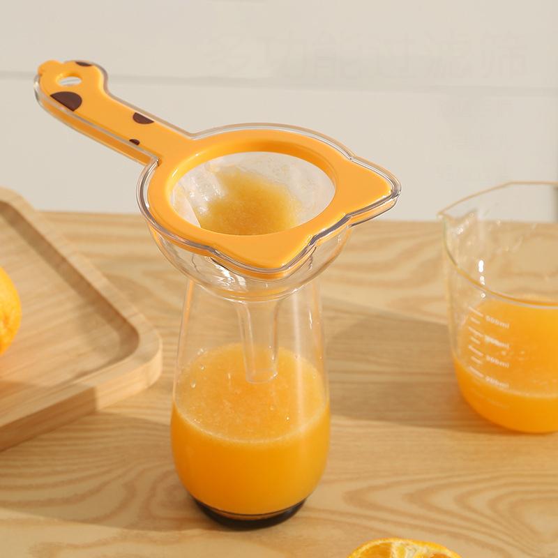 Kitchen Filter Fine Mesh Strainer Sieve Nylon Filter Spoon Plastic Soy Milk Juice Yogurt Food Strainer Kitchen Utensils