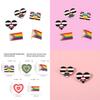 Creative Heart Shaped Rainbow Brooch Stylish Alloy Enamel Pin For Fashionable Personalization