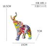New Creative Resin Crafts Graffiti Colorful Elephant Ornaments Home Decor Living Room Foyer Desktop Ornaments Decorative Gifts