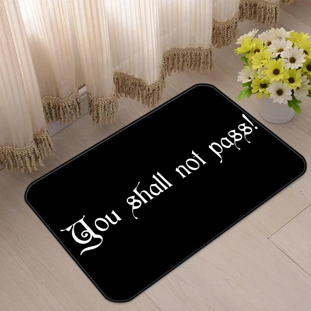 You Shall Not Pass Room Carpet for Bedroom Prayer Rug Welcome Mat Home Decorations Doormat Entrance Door Balcony Rugs Bath Foot