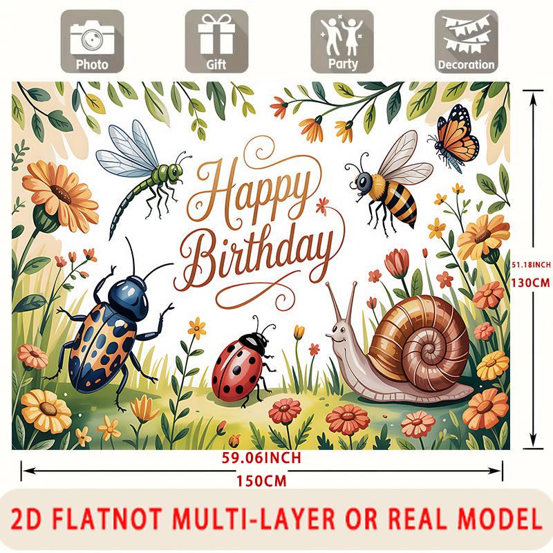 Party Backdrop Happy Birthday Birthday Photo Booth Background Wall Decor